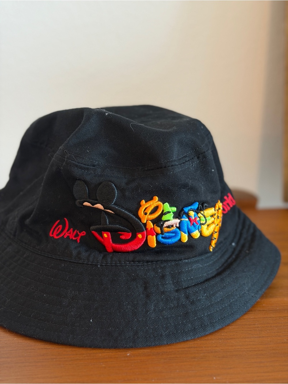 Disney Black Bucket Hat with Classic Mickey Label